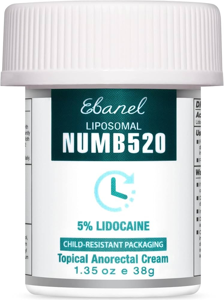 Ebanel 5% Lidocaine Numbing Cream, Pain Relief Cream Burn Itch Cream, 1.35 Oz 1-Pack, Topical Ane... | Amazon (US)