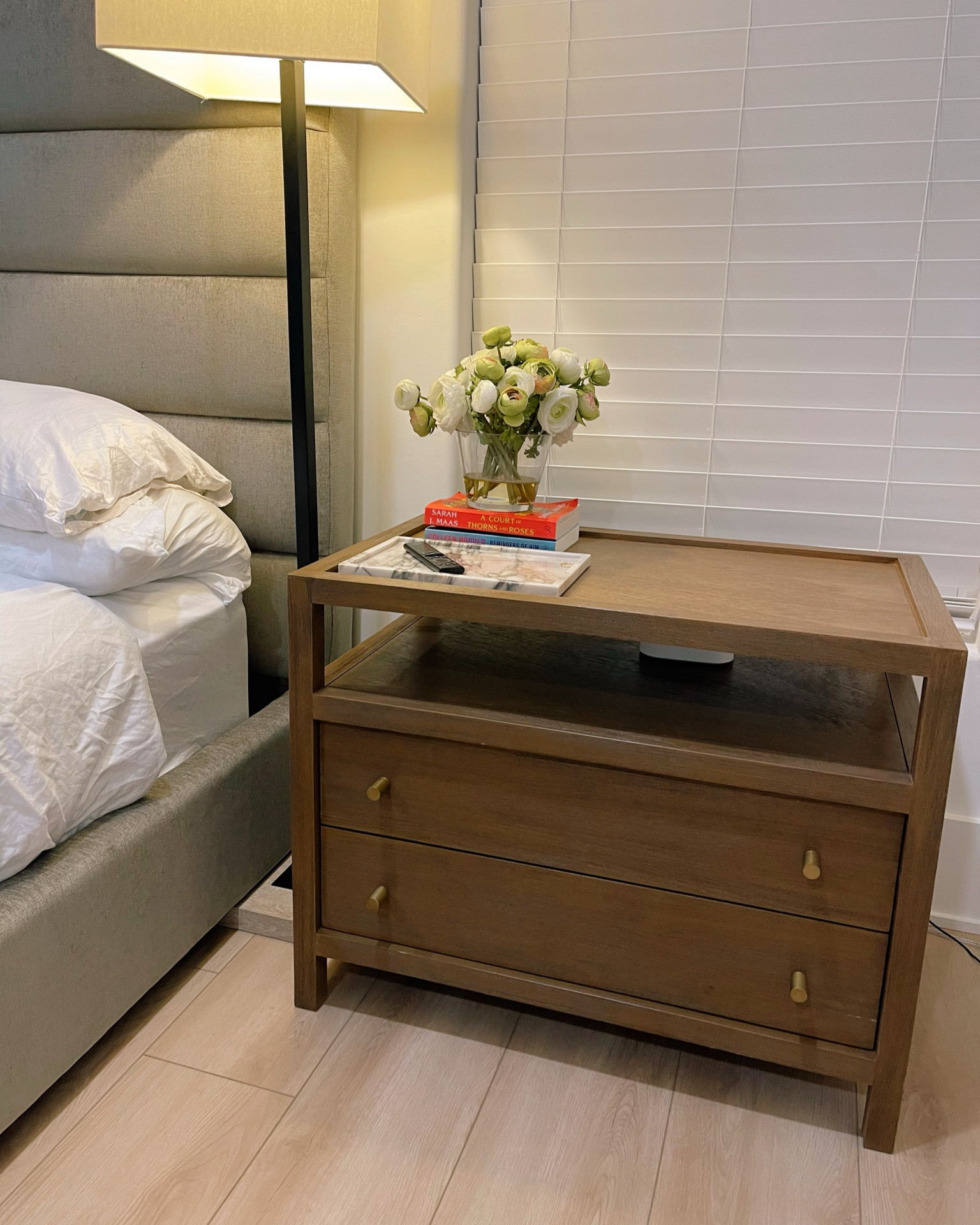 Nightstands with outlets! 