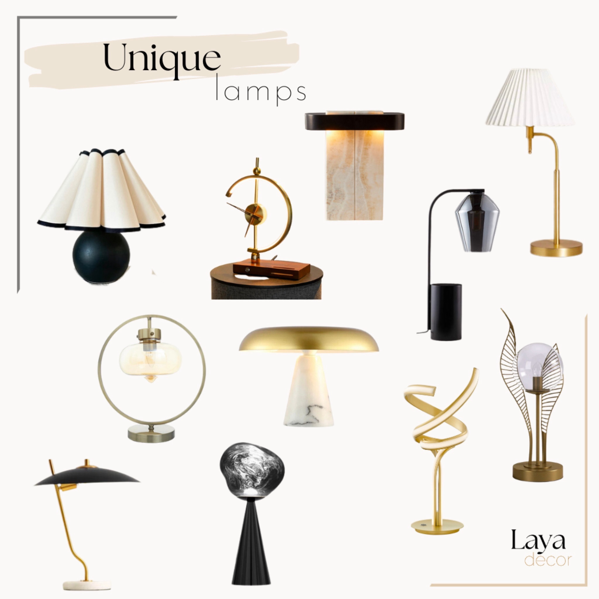 Add a unique touch to your home with these charming lamps. Let these quirky shapes brighten your home

#homedecor #lighting #funky #lamps #interiordesign #tasklighting #lightingdesign #lampdesign #decorative lamps #homeinteriors #interiorstyling #tablelamps #roundup #getthelook #cozylighting #layadecor #interiordecorating #designinspiration #chiclamps 

#LTKhome