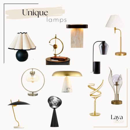 Add a unique touch to your home with these charming lamps. Let these quirky shapes brighten your home

#homedecor #lighting #funky #lamps #interiordesign #tasklighting #lightingdesign #lampdesign #decorative lamps #homeinteriors #interiorstyling #tablelamps #roundup #getthelook #cozylighting #layadecor #interiordecorating #designinspiration #chiclamps 

#LTKhome