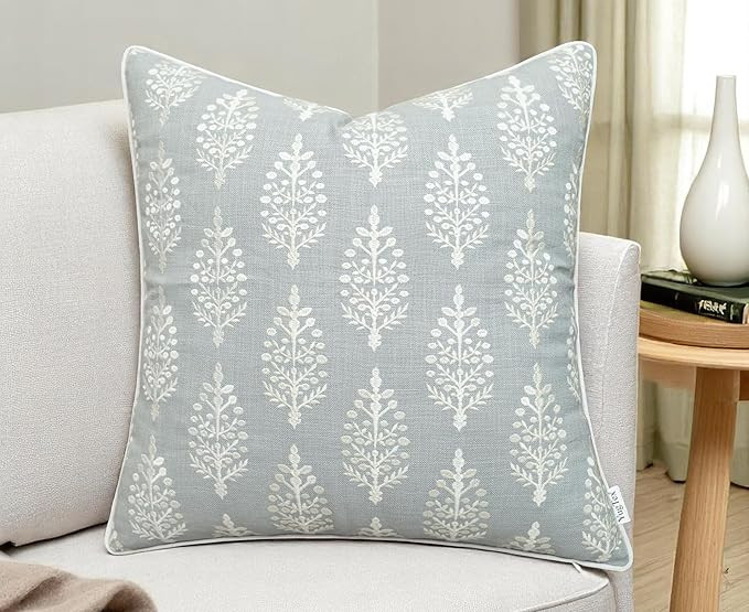 Chandni Paiseley Embroiderd Decorative Square Accent Throw Pillow Cover - Sofa, Chair, Couch, Bed... | Amazon (US)
