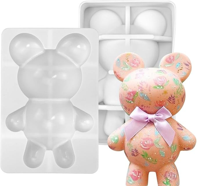 mostsom Big Size Bear Silicone Mold Fondant Molds DIY Cake Decorating Tools Sugarcrafts Clay Choc... | Amazon (US)