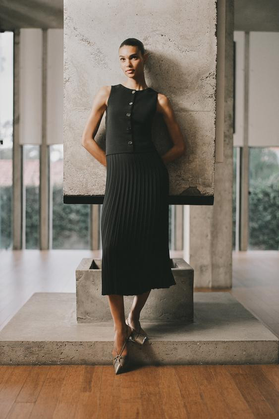 PLEATED COMBINATION DRESS | Zara US