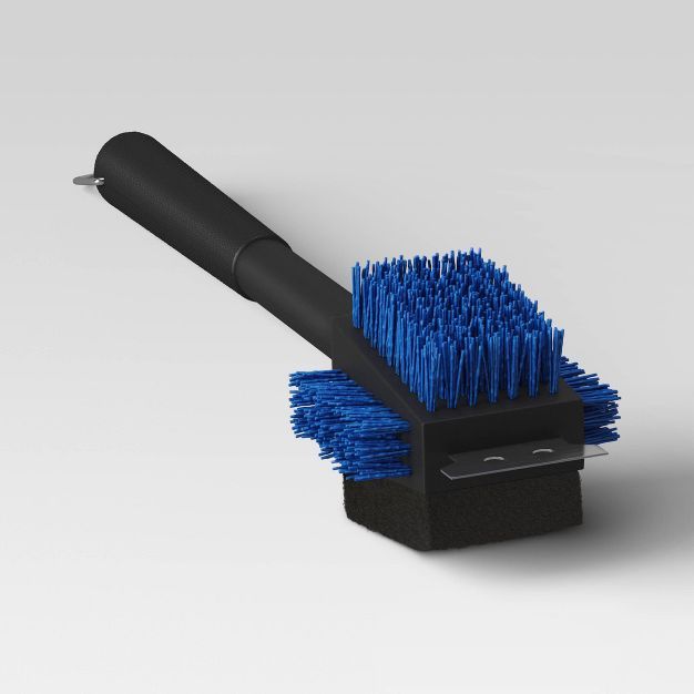 Grill Cleaning Brush Blue Nylon Bristles Black - Room Essentials™ | Target