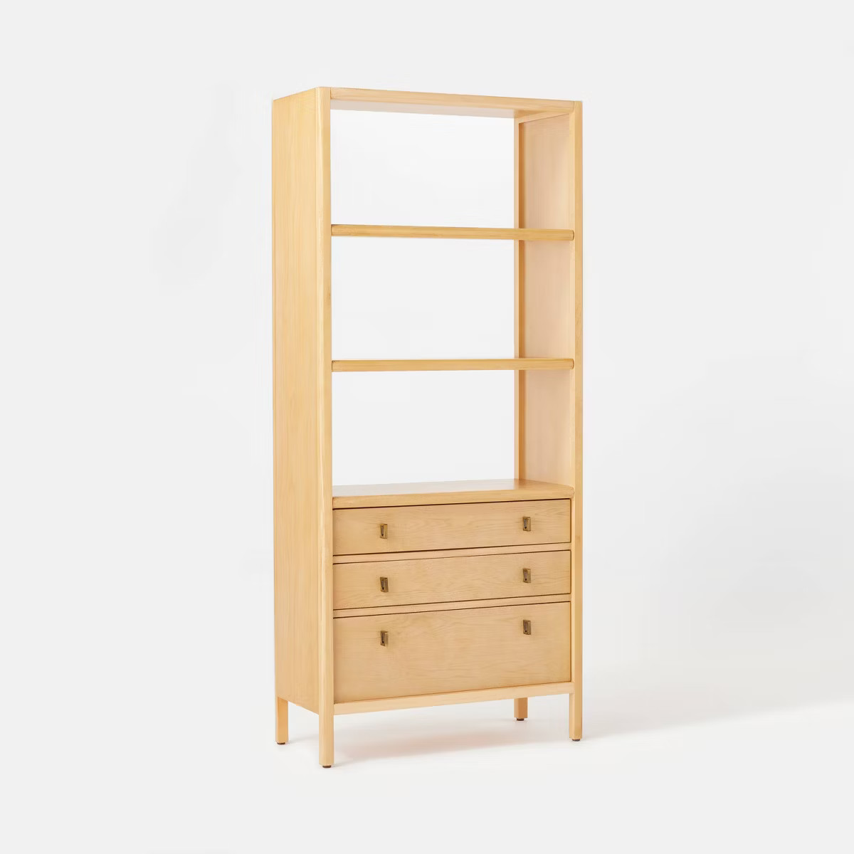 Sandpoint Bookcase with Drawers - Threshold™ designed with Studio McGee: Wood Veneer Tall Cabin... | Target