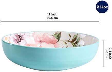 Bico Margret's Garden Ceramic Pasta Bowl, Set of 5(1 unit 214oz, 4 units 35oz), for Pasta, Salad, Mi | Amazon (US)