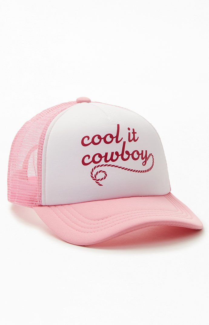 PacSun Womens Cool It Cowboy Trucker Hat - Pink | PacSun