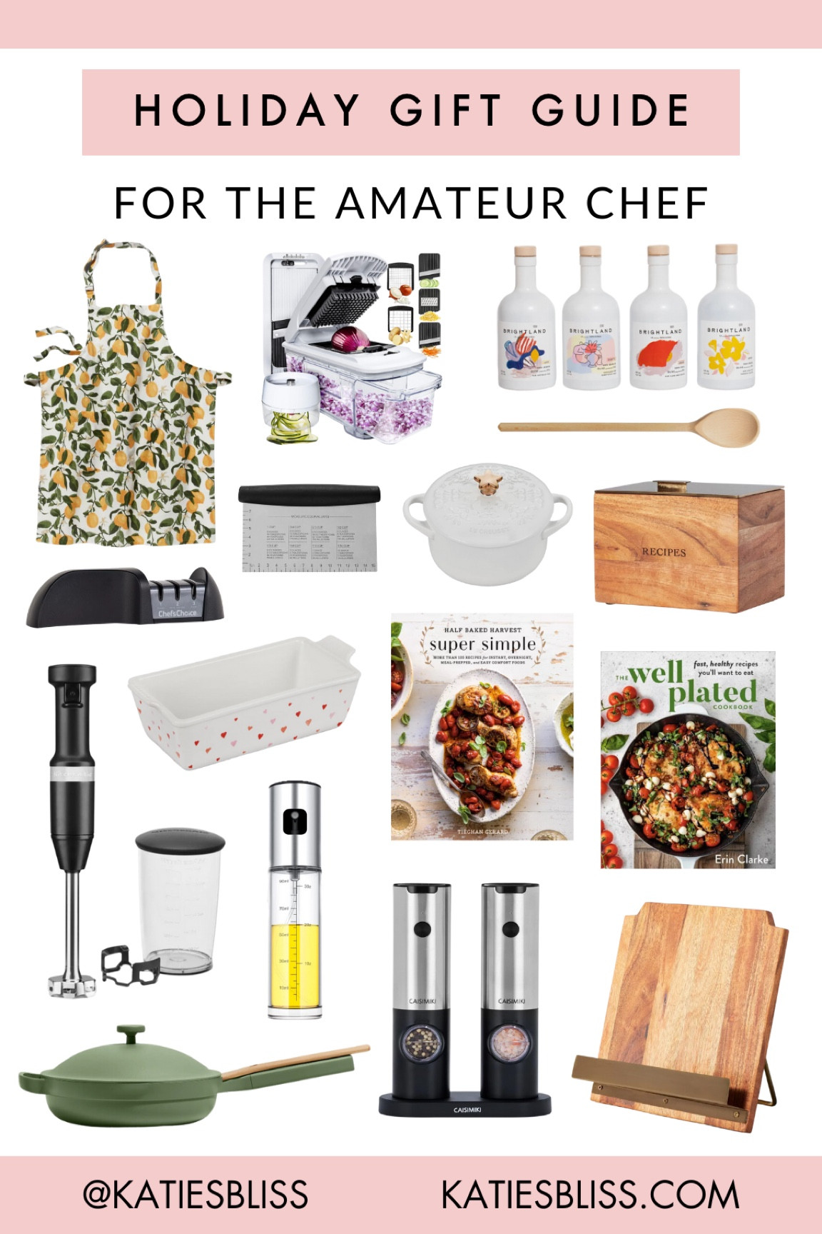 Holiday gift guide ✨ for the amateur chef

Kitchen. Apron. Cooking. Olive oil. Vegetable chopper. Le creuset. KITCHENAID. Recipe box. Cookbook. Spice grinder. Baking dish. 



#LTKHoliday #LTKGiftGuide #LTKfindsunder100