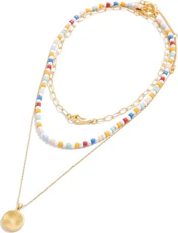 Madewell 3-Piece Beaded Toggle Chain Necklace Set | Nordstrom | Nordstrom