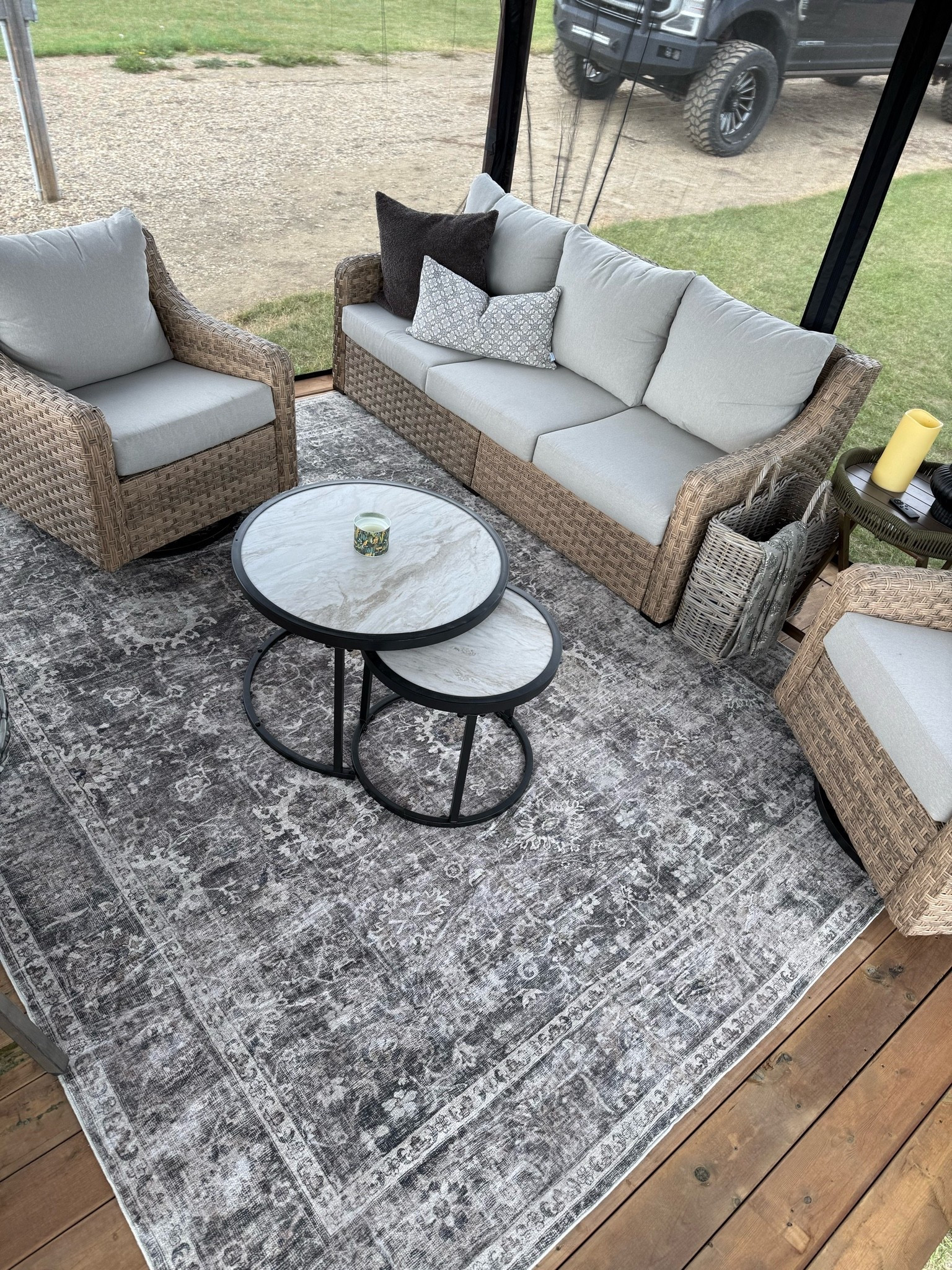 Our cozy gazebo at the river 
Rug is crazy affordable and beautiful and so soft- patio set. I own 2 of these sets now 😜 because they are that good!

#LTKcanada #LTKhome #LTKsummer