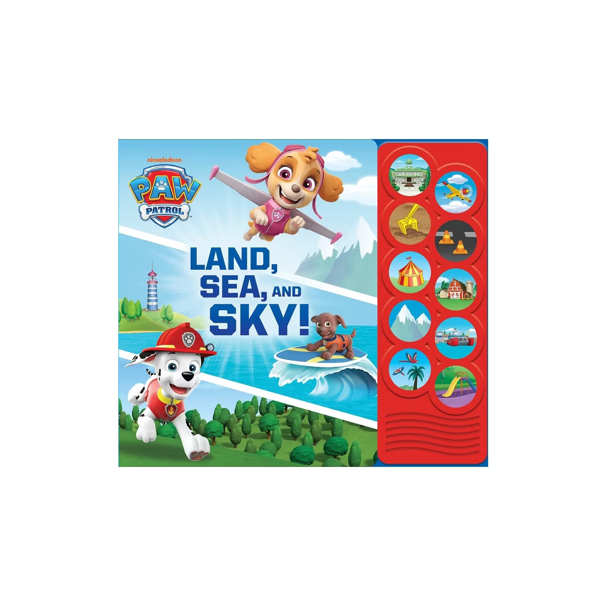 PAW Patrol Land, Sea and Sky! - 10  Button Sound Book -  Listen and Learn Board Book | Target
