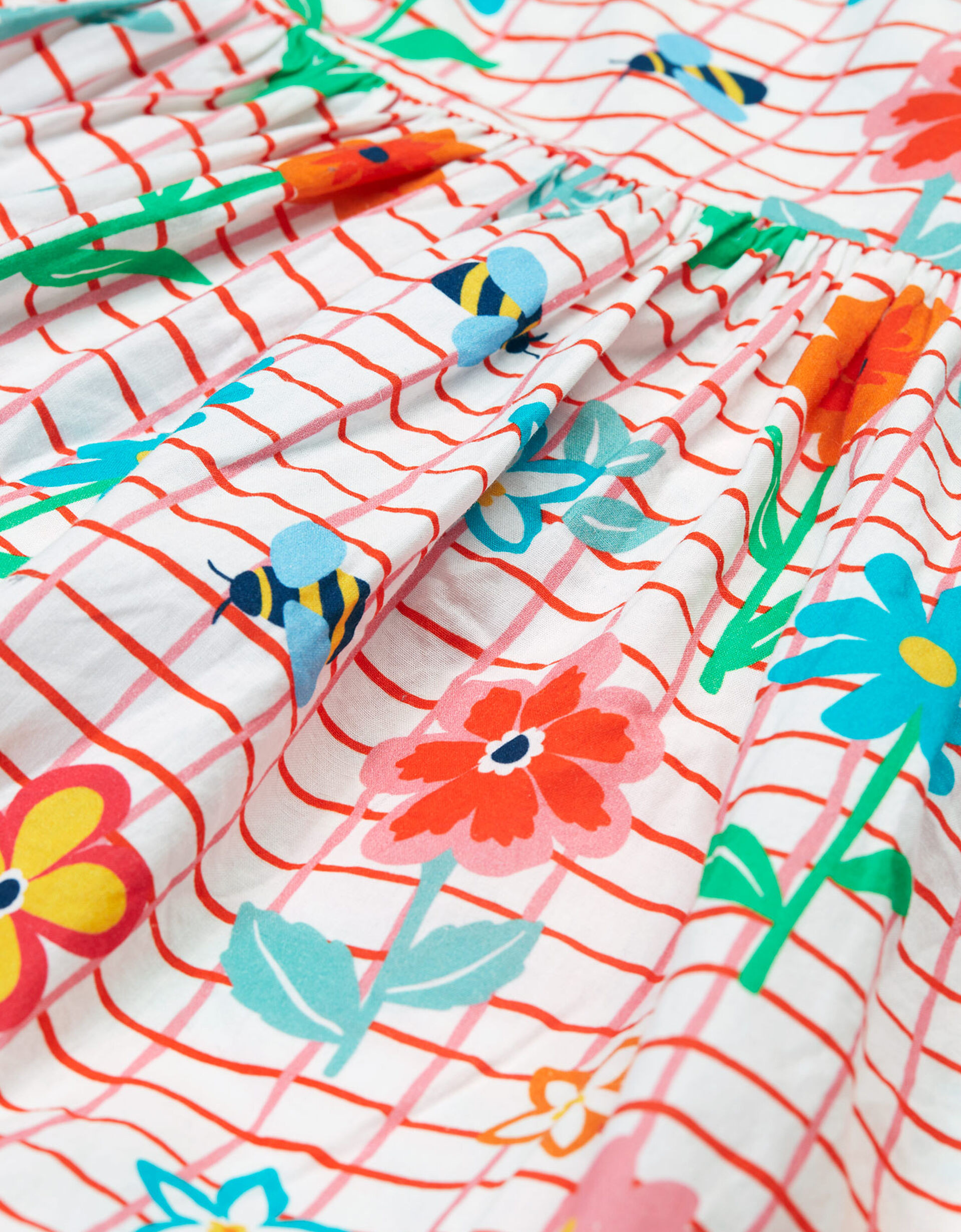 Frugi Delphi Flower Print Dress White | Monsoon (UK)