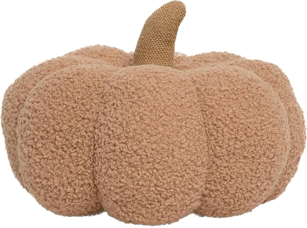 Pearhead Sherpa Pillow, Thanksgiving and Halloween, Modern Fall Home, Soft Fabric and Burlap Stem... | Amazon (US)