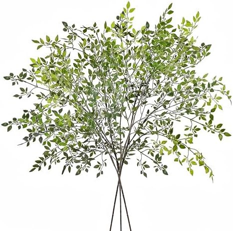 Avoik Artificial Plants Greenery Stems, 3PCS Nandina Branches Artificial Ficus Stems 43" Tall Fau... | Amazon (US)