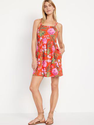 Fit &amp; Flare Strappy Mini Dress | Old Navy (US)