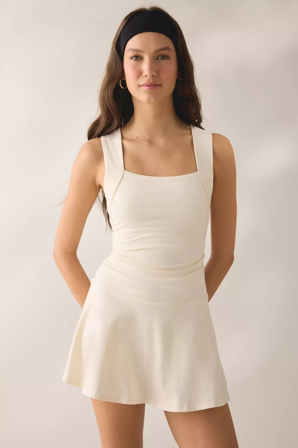 Out From Under Bec Square Neck Fit-And-Flare Mini Dress | Urban Outfitters (US and RoW)