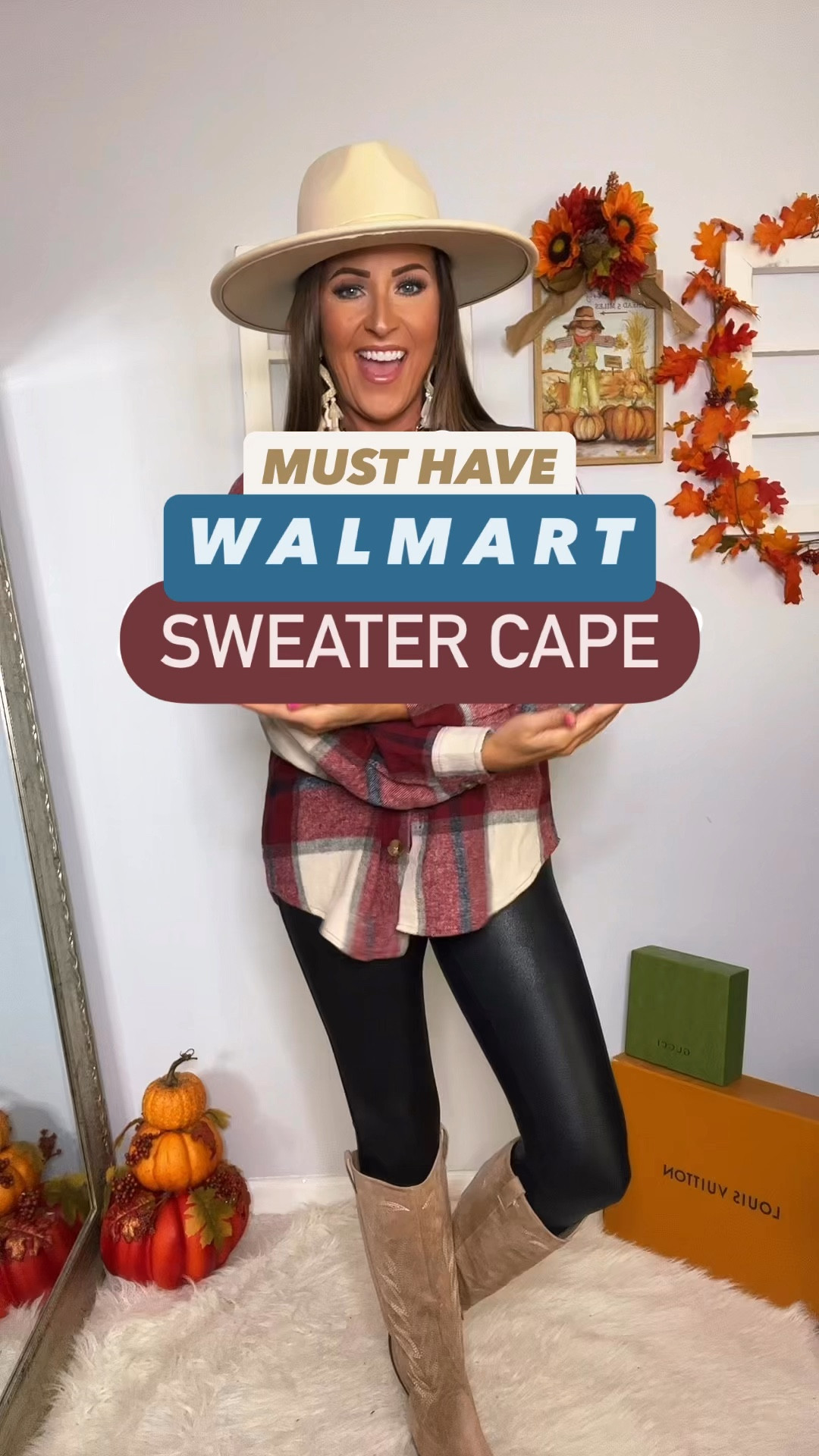 This is one of my absolute BEST sellers and can be styled multiple ways! You could also cinch it with a belt or pair it with some jeans.

Leggings are a petite medium. I highly recommend these! They look amazing on, and suck you in and give you a great silhouette. If you’re under 5’4”, get the petite and if you’re between sizes for any length, definitely size up. Wash them inside out and hang to dry and I can assure you, they will last you YEARS! 

Fall outfit, cape, fall fashion, western boots, winter outfit, winter fashion, faux leather leggings 

#LTKSeasonal #LTKFindsUnder50 #LTKStyleTip