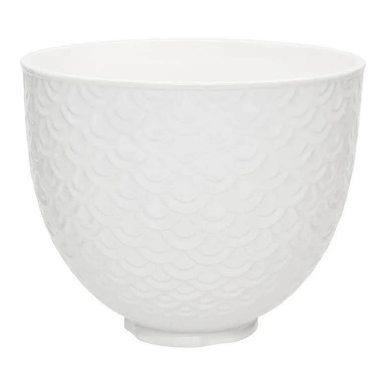 KitchenAid 5 Quart White Mermaid Lace Ceramic Bowl - KSM2CB5T | Walmart (US)