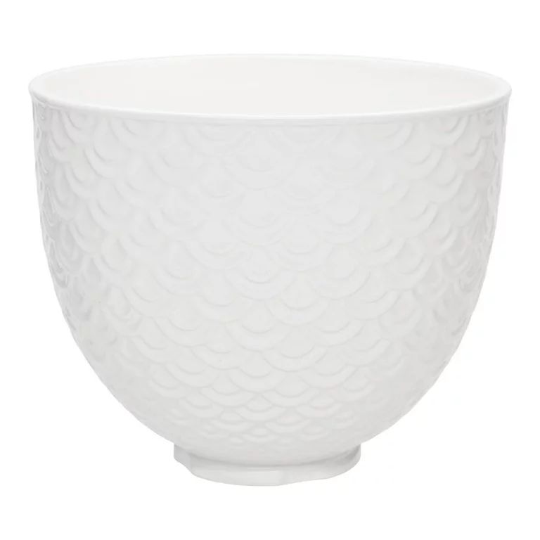 KitchenAid 5 Quart White Mermaid Lace Ceramic Bowl - KSM2CB5T | Walmart (US)