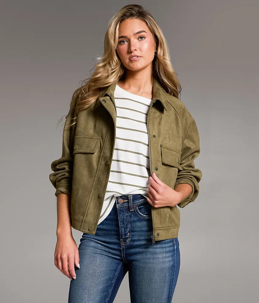 Faux Suede Jacket | Buckle