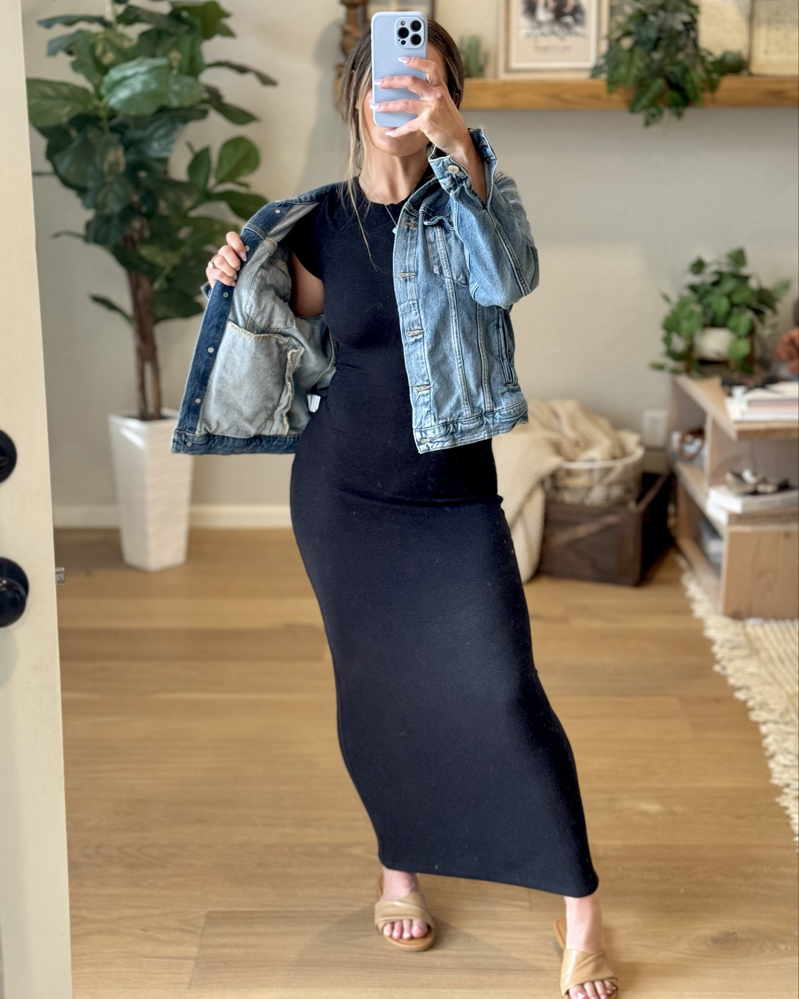 LBD but make it a maxi + add your fav denim jacket. BEST. OUTFIT. EVER. 

#LTKStyleTip #LTKSeasonal