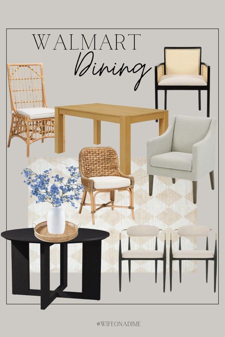 Affordable Walmart dining room finds! Dining chairs, dining tables, all pretty budget friendly. Walmart home finds. Affordable dining chair. Dining room inspo. 

#LTKhome
