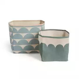 Habitat Scallop Set of 2 Storage Bag - Multicoloured | Habitat UK