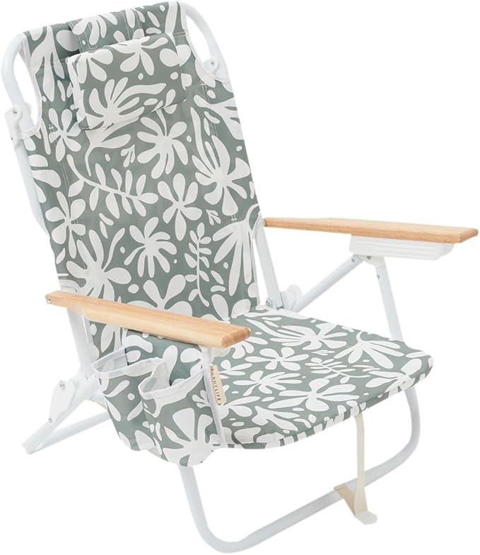 Sunnylife Reclining Beach Chair - The Vacay Olive. Converts from Backpack to Folding seat, with 5... | Amazon (US)