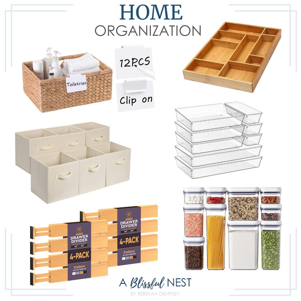 Tidy space, happy mind. Grab these home organizers today.
Basket clip-on label tags, bamboo utensil drawer organizer, collapsible fabric storage bins, clear plastic drawer organizers, wooden drawer dividers, airtight food storage containers 

 #LTKHome #LTKFindsUnder50 #LTKFindsUnder100