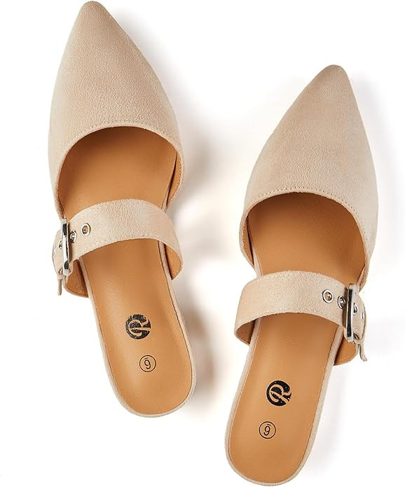 Rekayla Mules for Women Adjustable Strap Pointed Toe Backless Loafer Shoes… | Amazon (US)