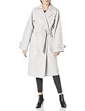 The Drop Women's @lisadnyc Faux Leather Long Trench Coat, Gray, XS | Amazon (US)