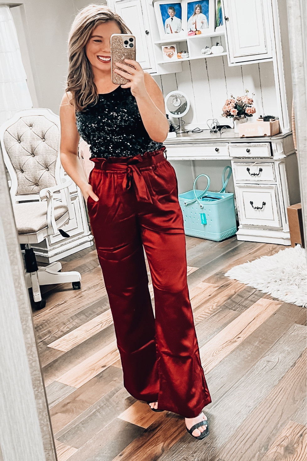 women's black and white wedding dresses Black Straight Leg Trouser Pants – BOLT ADDICTION main image 0