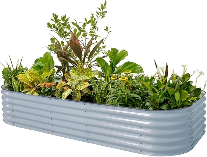 Vego garden Raised Garden Bed Kit, 17" Tall 10 in 1 Modular, Metal Planter Box for Vegetables, Fl... | Amazon (US)