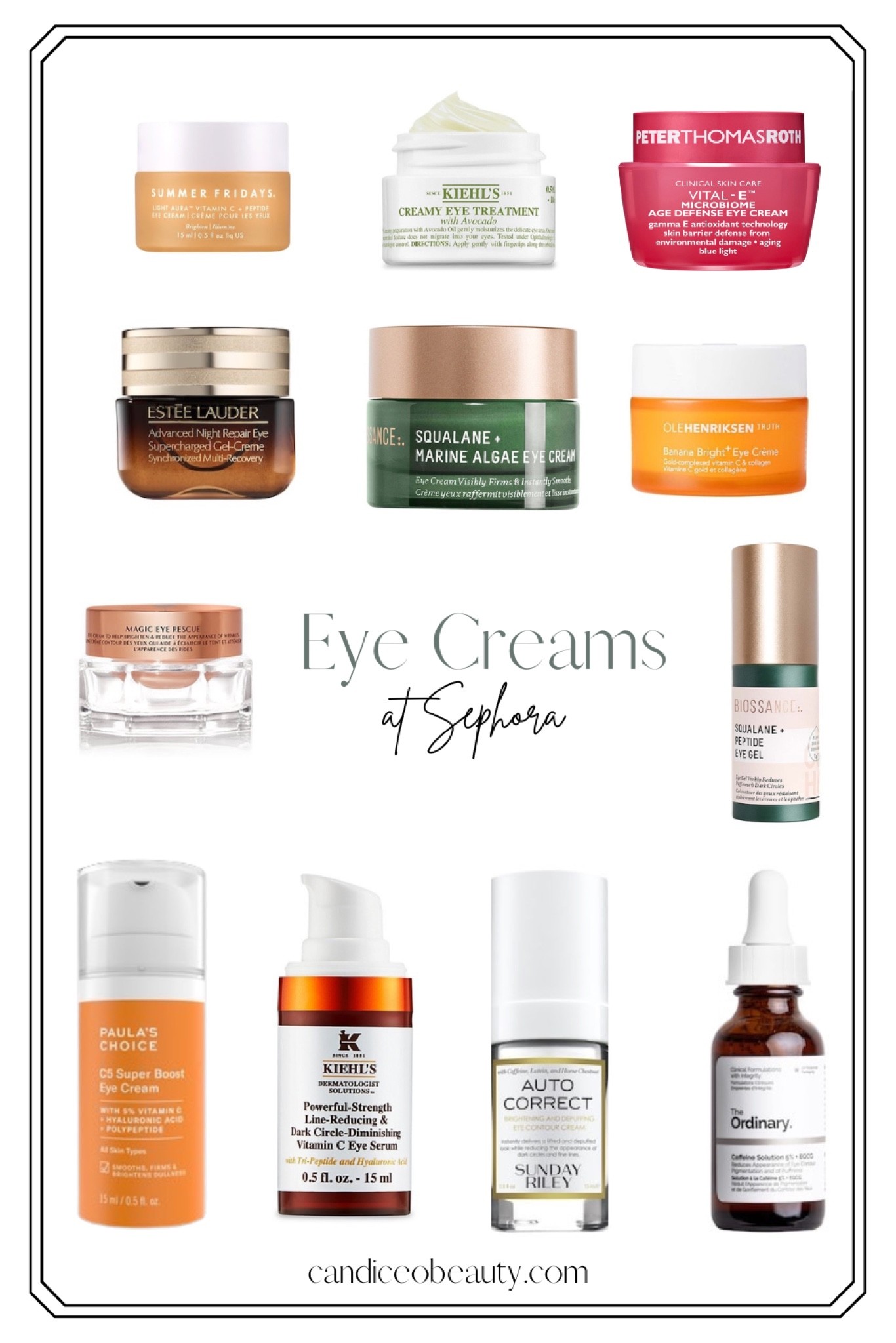 Top Eye Cream picks available at Sephora to attack: dark circles, hydration, fines lines & wrinkles and puffiness 

#LTKunder50 #LTKunder100 #LTKbeauty
