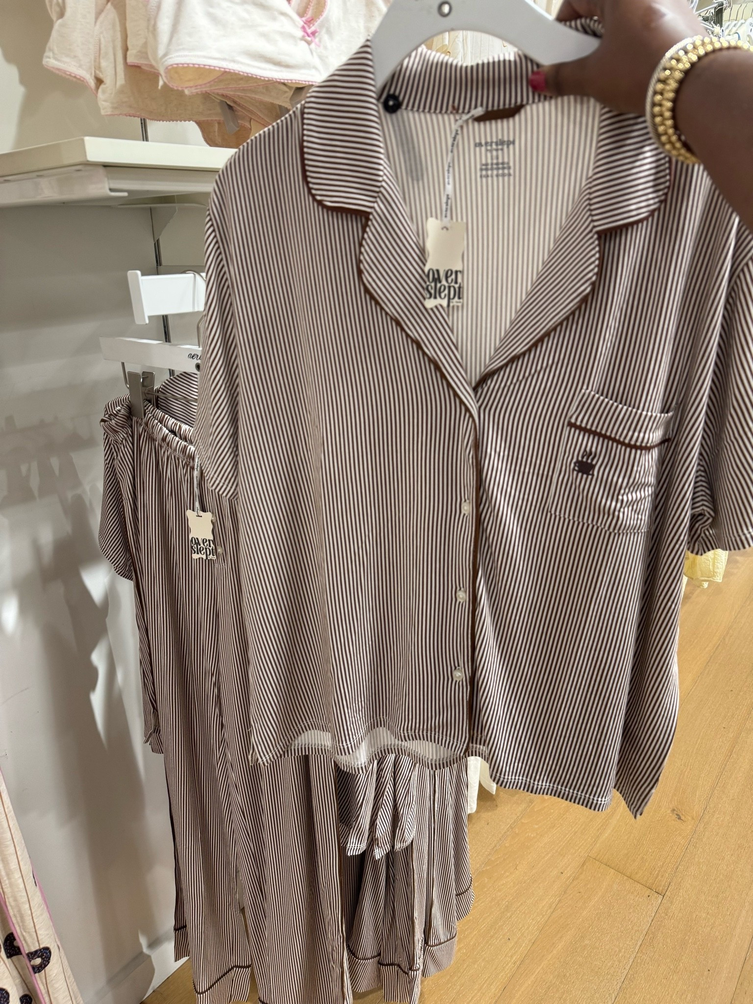 Perfect pjs set from Aerie  brown and white stripe set. Sold separate

#LTKmomlife #LTKOver40 #LTKgrwm