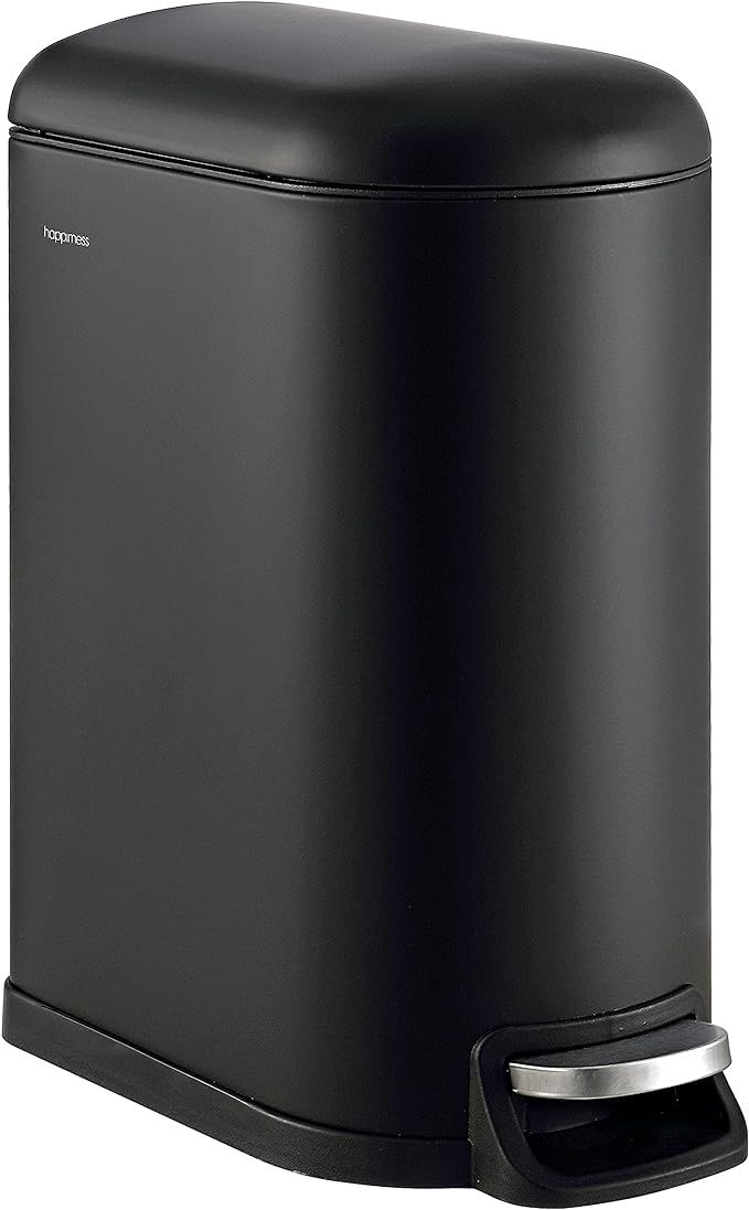 happimess HPM1010B Roland 10.6-Gallon Step-Open, Black Home, Office, Kitchen Trash Can | Amazon (US)