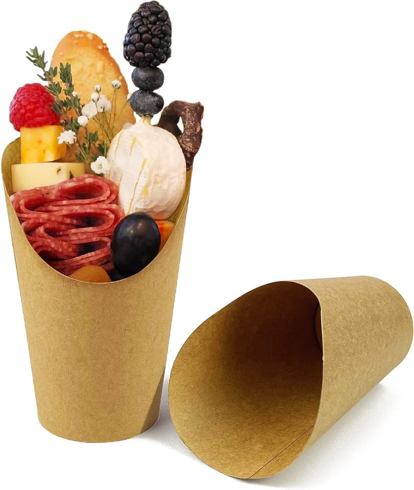 CAMKYDE 50 Pcs French Fries Holder, 14oz Disposable Paper French Fry Cups Charcuterie Cups for al... | Amazon (US)