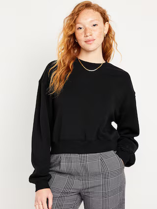 Relaxed Crew Neck Sweatshirt for Women | Old Navy (US)