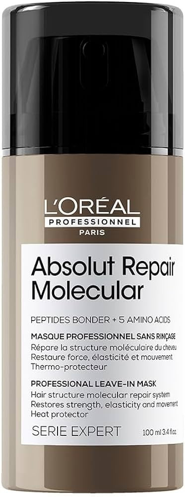 Leave-in L'Oréal Professionnel Absolut Repair Molecular, Repara e Restaura, Proteção Térmica,... | Amazon (BR)