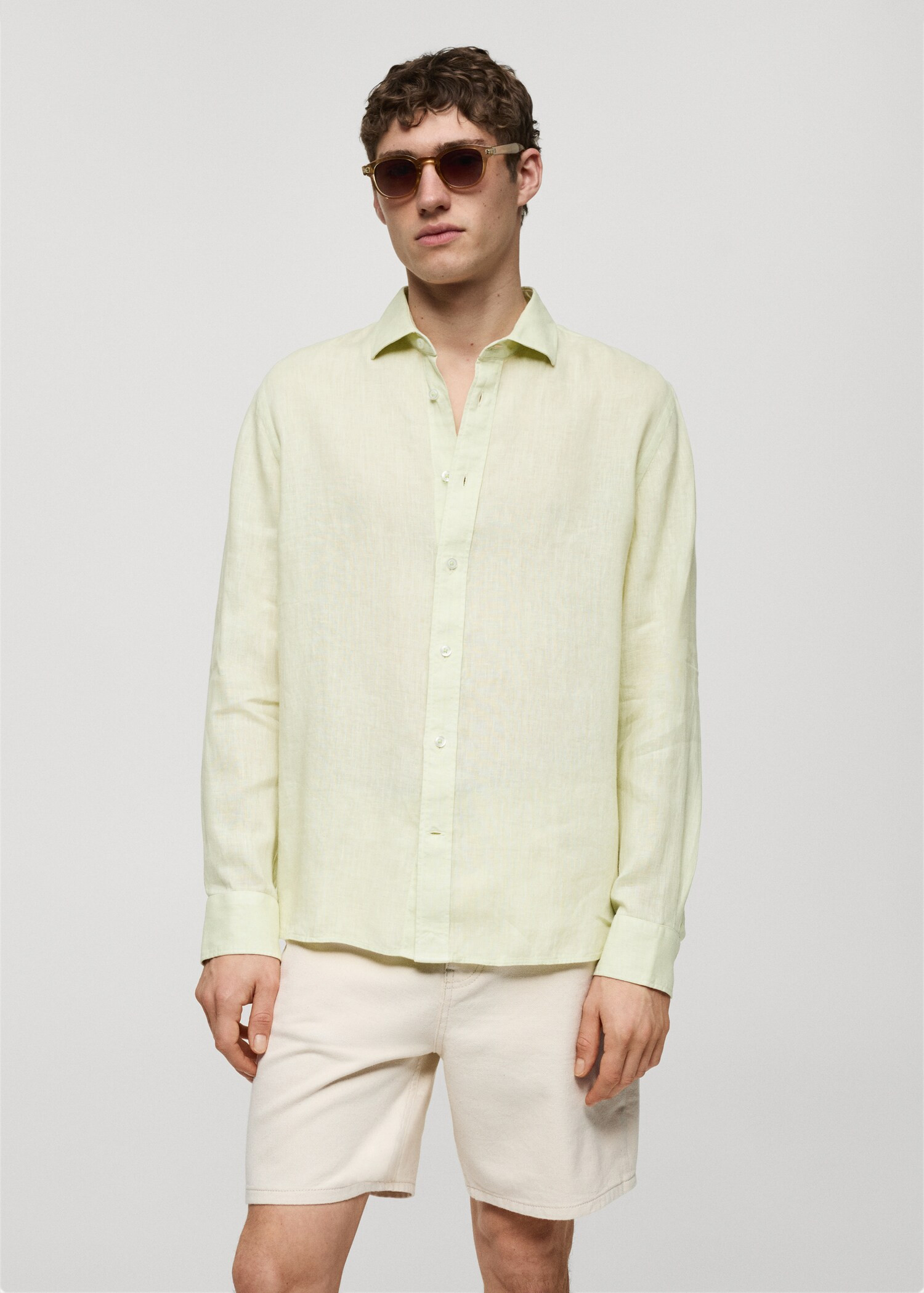 Classic fit 100% linen shirt | MANGO (US)