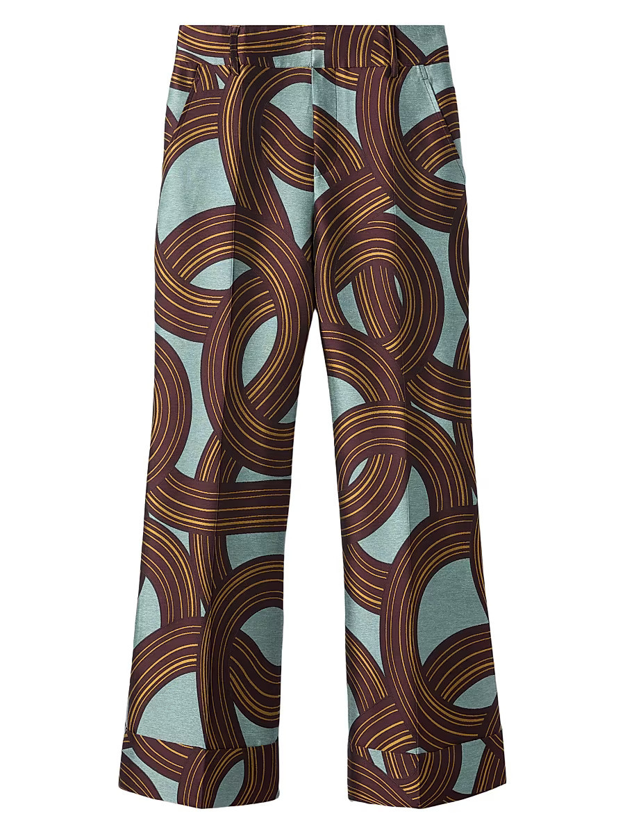 Women's Hendrix Pants - Montecarlo Jacquard Dusty Blue - Size XL | Saks Fifth Avenue