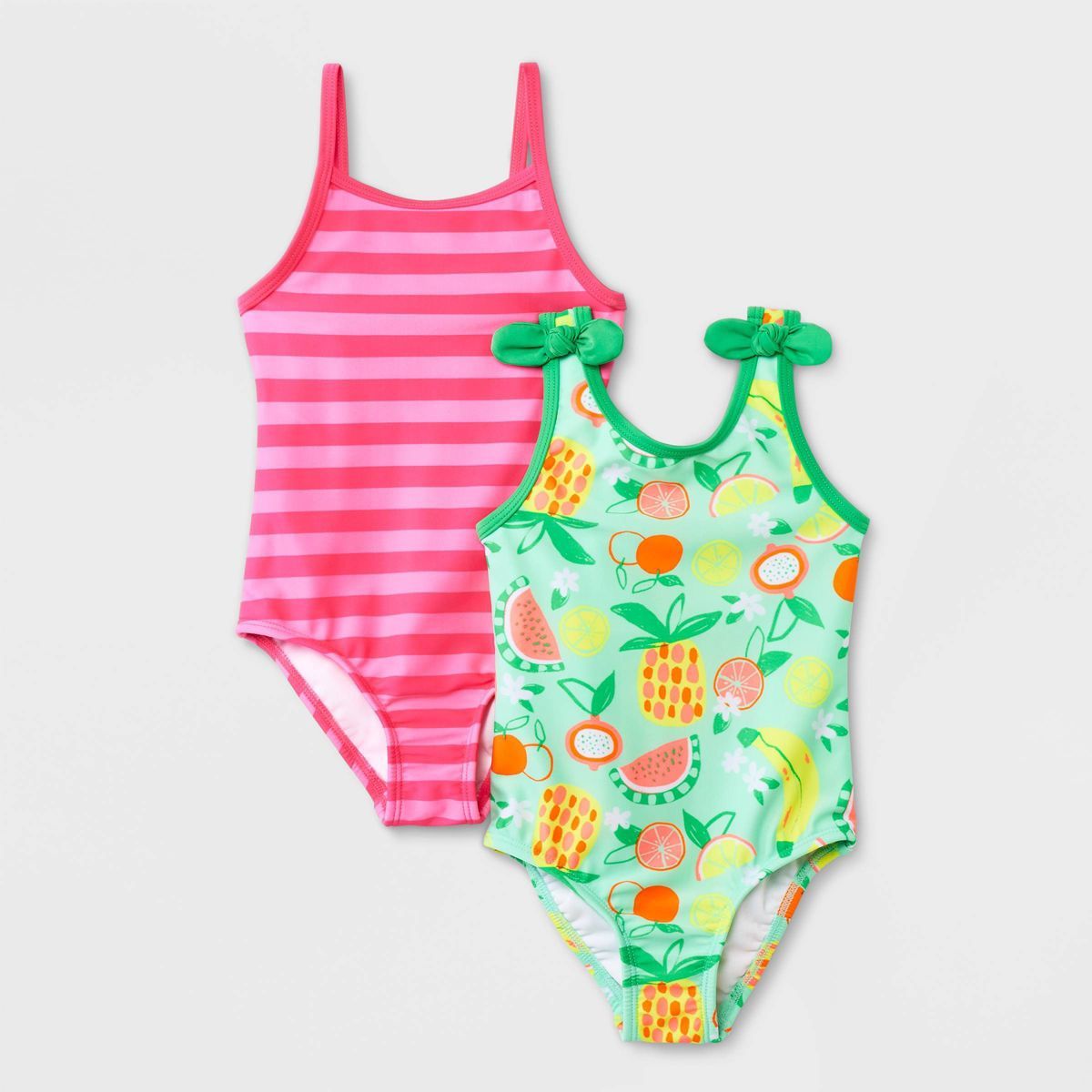 Baby Girls' 2pk One Piece Swimsuit - Cat & Jack™ Green 12M | Target