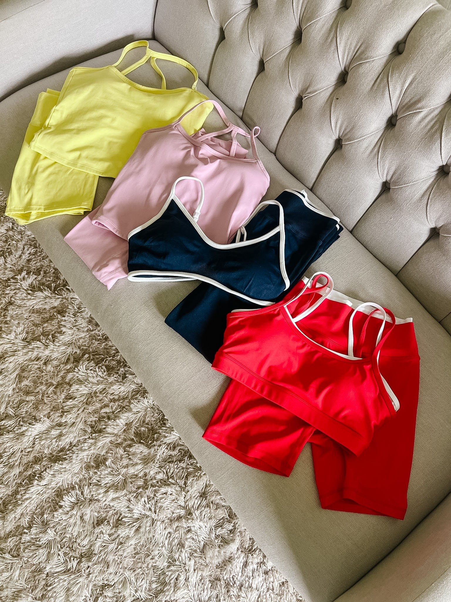 Amazon Athletic Finds! 

The lighter pink set is the same brand as the yellow, but comes with leggings. I recommend sizing up because it definitely runs small.

#LTKOver40 #LTKSeasonal #LTKActive