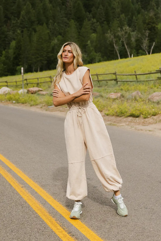 Weekend Warrior Jumpsuit in Ivory | Böhme US