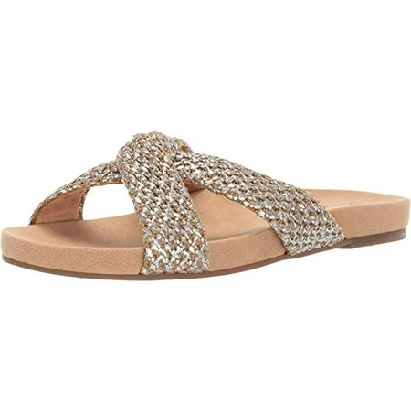 Lucky Brand Women s Fynna Synthetic Open Toe Flat Slide Sandal | Walmart (US)