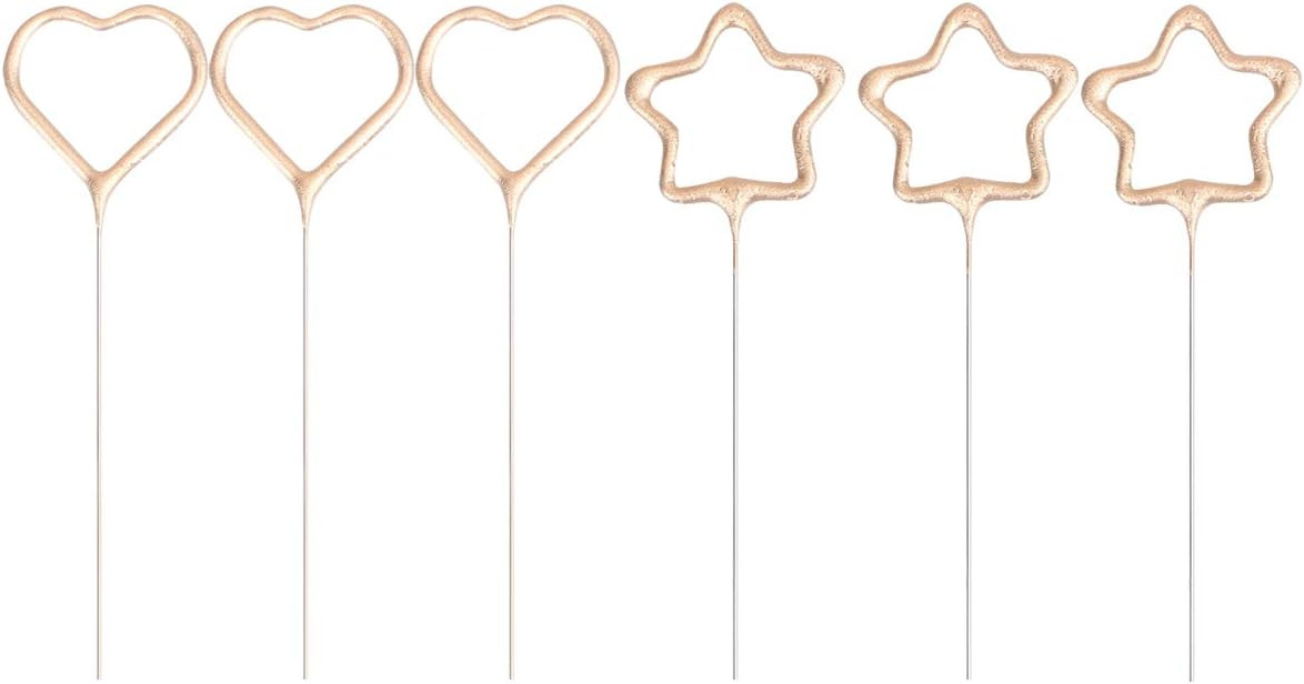 6pcs Exquisite Creative Sparkler Candles Cake Toppers Candle Ornament for Birthday Wedding Annive... | Amazon (US)