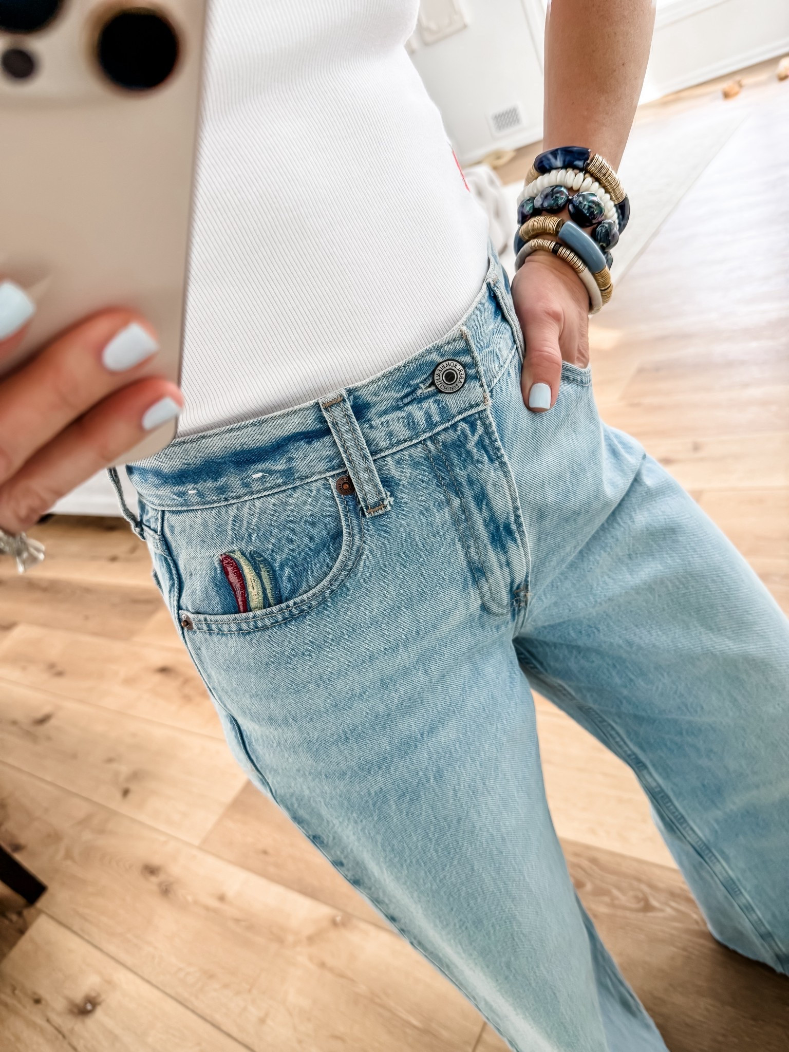 Abercrombie code DENIMAF. 25 wide leg jeans. I cut them. Small tank top.


#LTKSaleAlert #LTKOver40