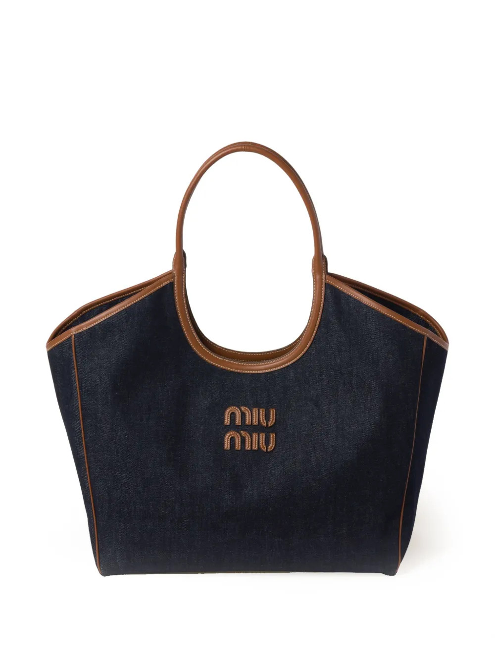 Miu Miu Ivy Denim Tote Bag - Farfetch | Farfetch Global