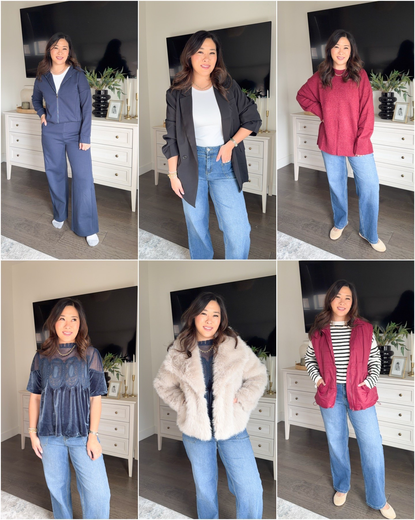 Amazon Winter Outfits
Size Medium in everything
But Size Large in black blazer