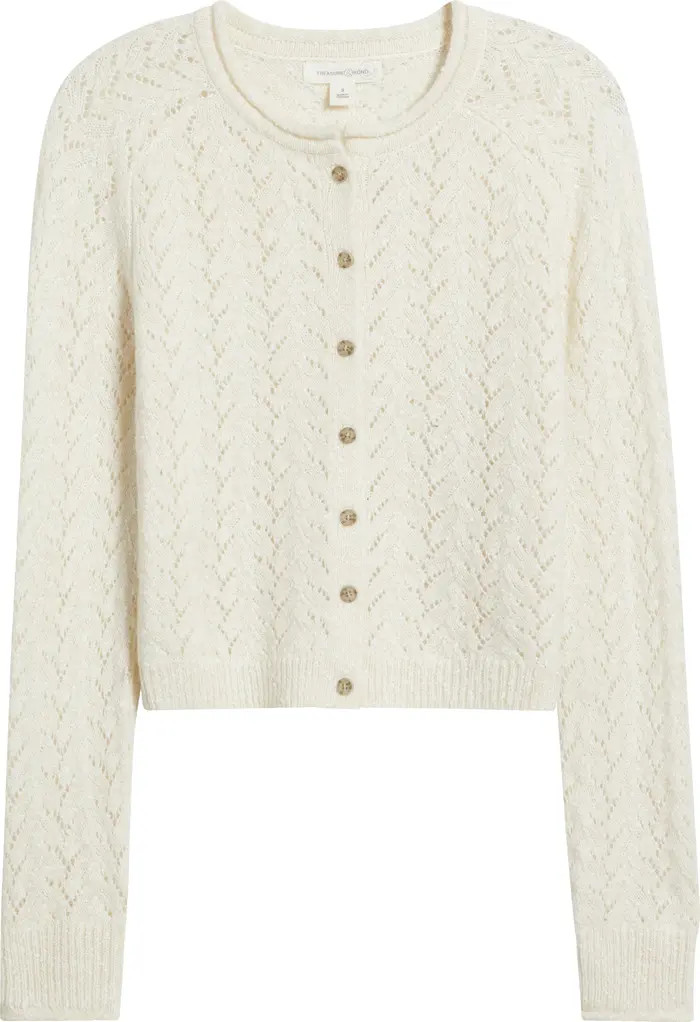 Treasure & Bond Nep Pointelle Cardigan | Nordstrom | Nordstrom